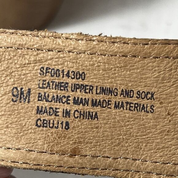 Sofft Tan Leather Block Heeled Cutout Sandals Womens Sz 9 M Sling Back Peep Toe - Picture 10 of 11